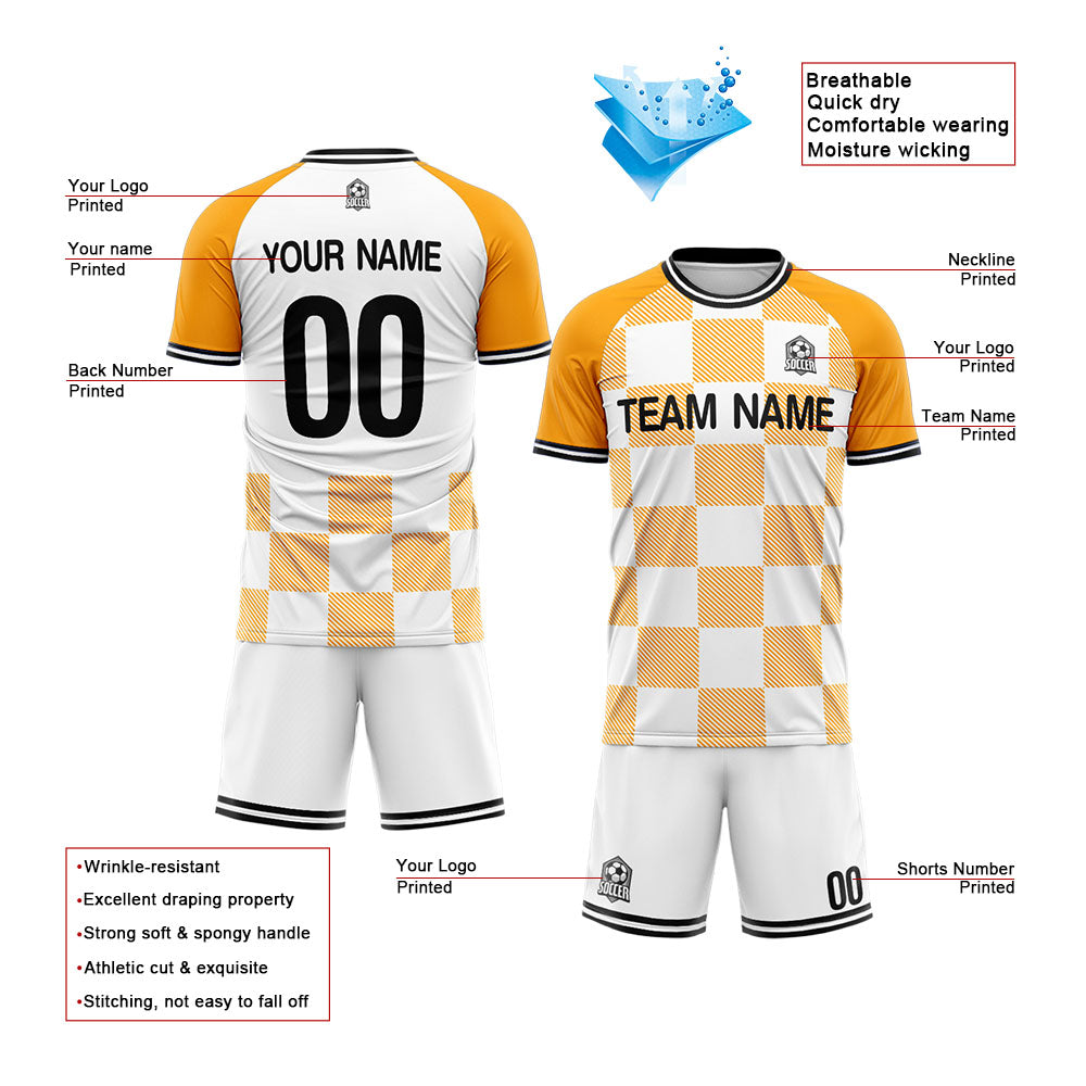 Benutzerdefinierte Fußballuniform Jersey Kinder Erwachsene Personalisiertes Set Jersey Shirt