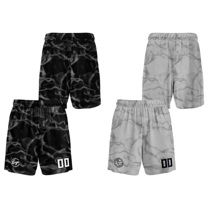 Benutzerdefinierte Schwarz Grau Reversible Basketball Jersey Personalisierte Print Name Nummer Logo