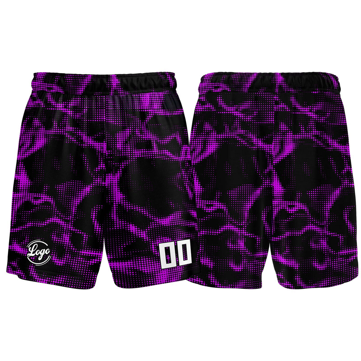Benutzerdefinierter Schwarz Lila Basketball Jersey Uniform Anzug gedruckt Ihr Logo Name Nummer