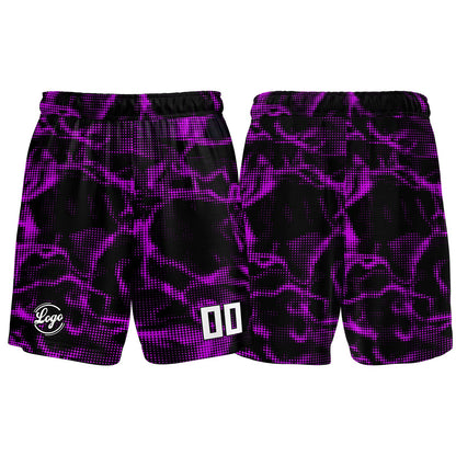 Benutzerdefinierter Schwarz Lila Basketball Jersey Uniform Anzug gedruckt Ihr Logo Name Nummer