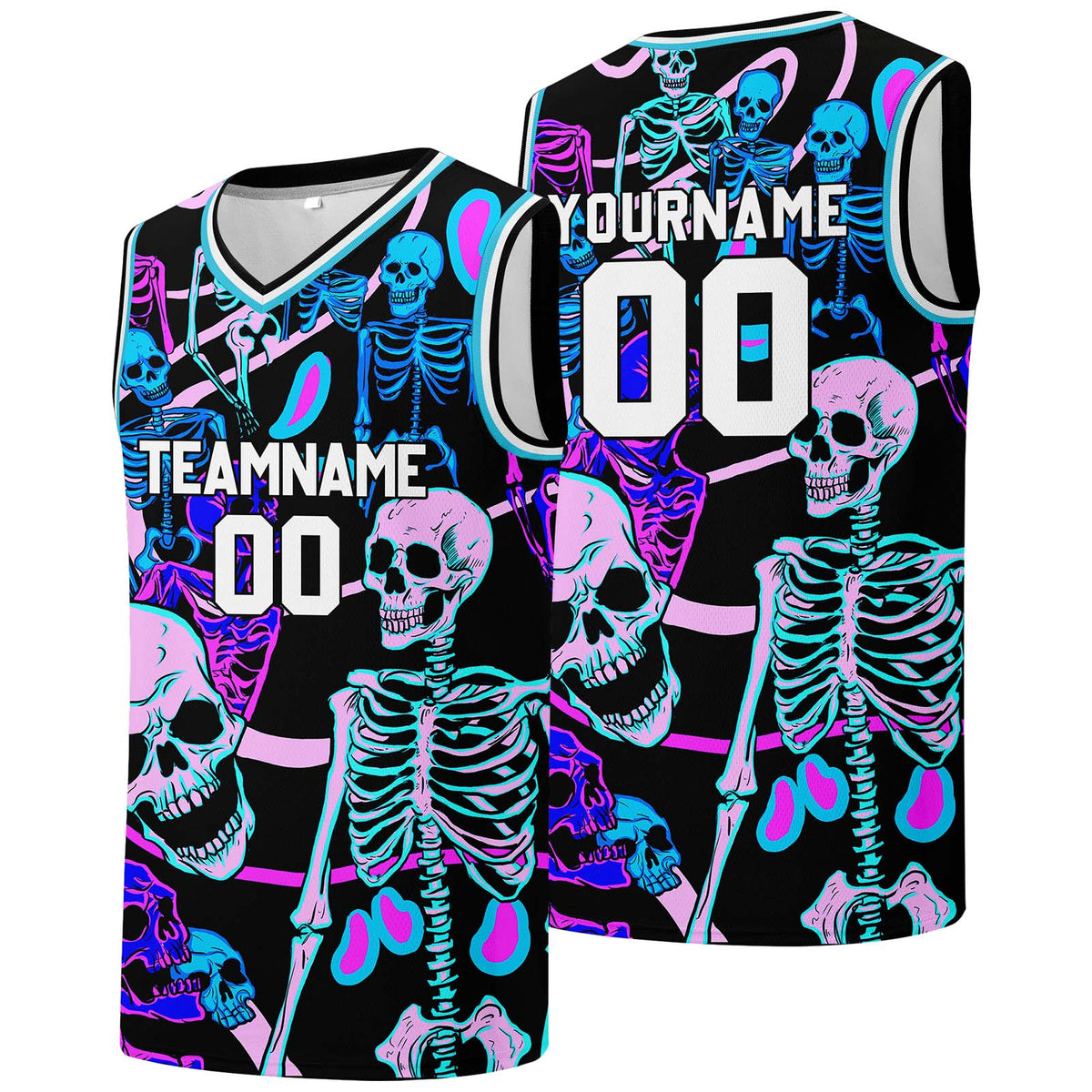 Individuelle Basketball-Jersey für Männer und Frauen. Gestickter und gedruckter Name, Nummer und Logo