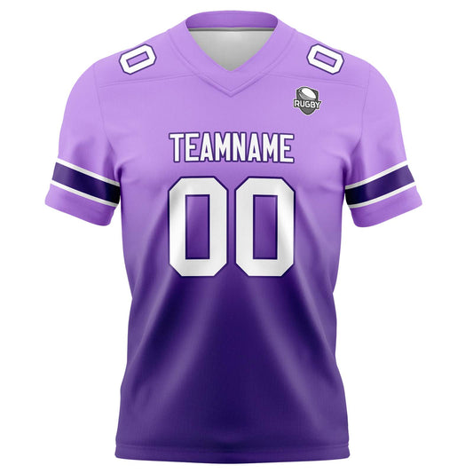 Benutzerdefinierte Lila Gradient Fußball Trikots Personalisierter Name Nummer Logo