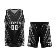 Benutzerdefinierter Schwarz Basketball Jersey Uniform Anzug gedruckt Ihr Logo Name Nummer