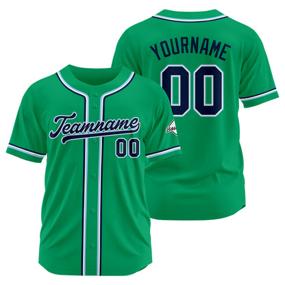 Benutzerdefinierte Authentisch Baseball-Trikot Grün Netz