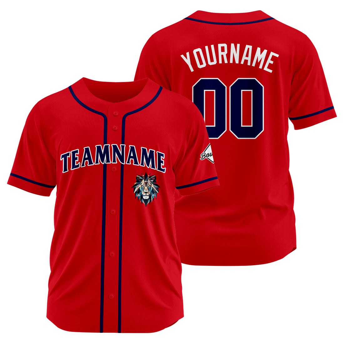 Benutzerdefinierte Baseball Jersey Personalisierte Baseball Shirt genäht und Druck Rot