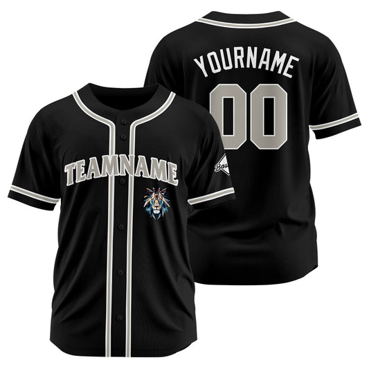Benutzerdefinierte Baseball Jersey Personalisierte Baseball Shirt genäht und Druck Schwarz