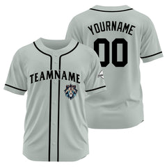 Benutzerdefinierte Baseball Jersey Personalisierte Baseball Shirt genäht und Druck Grau