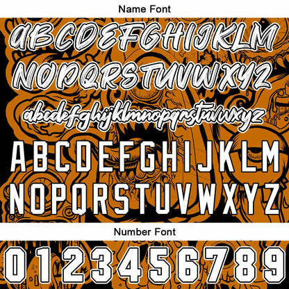 Benutzerdefinierte Baseball Jersey Personalisierte Baseball Shirt genäht und Druck Monster-Orange