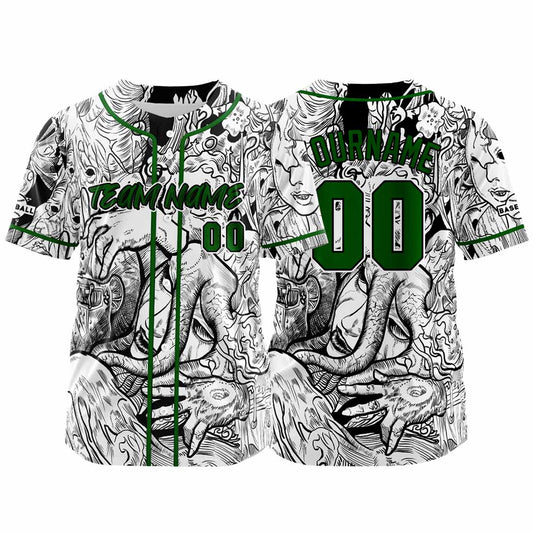 Benutzerdefinierte Baseball Jersey Personalisierte Baseball Shirt genäht und Druck Weiß