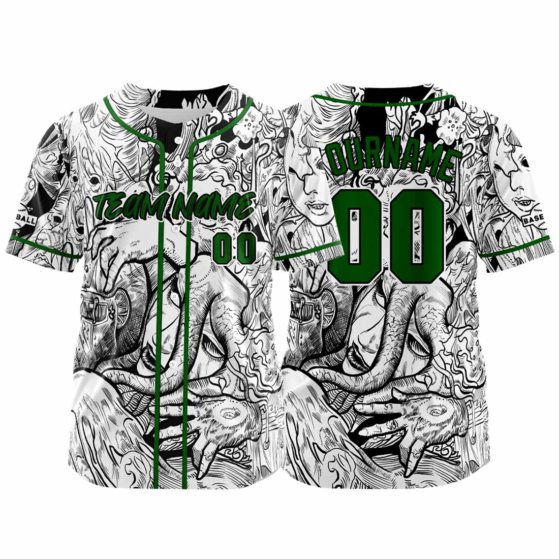 Benutzerdefinierte Baseball Jersey Personalisierte Baseball Shirt genäht und Druck Weiß