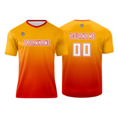Benutzerdefinierte Orange Rot Trikots für Männer Frauen Personalisierte Fußball Uniformen für Erwachsene und Kind