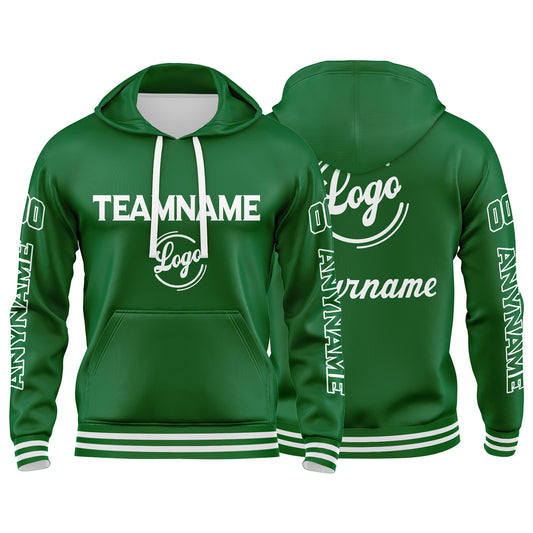Benutzerdefinierter Grün Hoodie für Mann, Frau, Mädchen, Junge. Drucken Sie Ihr Logo, Ihren Namen und Ihre Nummer