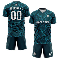 Benutzerdefinierte Dunkelgrün Fußball Trikots für Männer Frauen Personalisierte Fußball Uniformen für Erwachsene und Kind