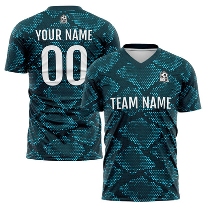 Benutzerdefinierte Dunkelgrün Fußball Trikots für Männer Frauen Personalisierte Fußball Uniformen für Erwachsene und Kind