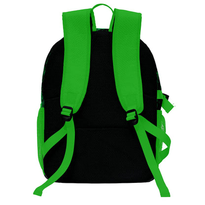 Personalisierter grüner und schwarzer Basketball - Fußballrucksack mit Spielernamen & Nummern und Teamlogo #BP-0919-0016