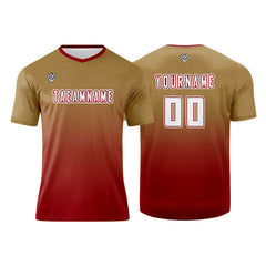 Benutzerdefinierte Braun Rot Trikots für Männer Frauen Personalisierte Fußball Uniformen für Erwachsene und Kind