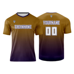 Benutzerdefinierte Braun Lila Trikots für Männer Frauen Personalisierte Fußball Uniformen für Erwachsene und Kind