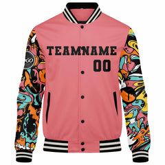 Benutzerdefinierte Verlauf Varsity-Jacke. Letterman-Jacke Rosa