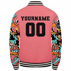 Benutzerdefinierte Verlauf Varsity-Jacke. Letterman-Jacke Rosa