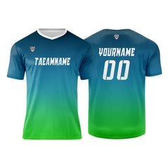 Benutzerdefinierte Olivengrün Blau Grün Trikots für Männer Frauen Personalisierte Fußball Uniformen für Erwachsene und Kind