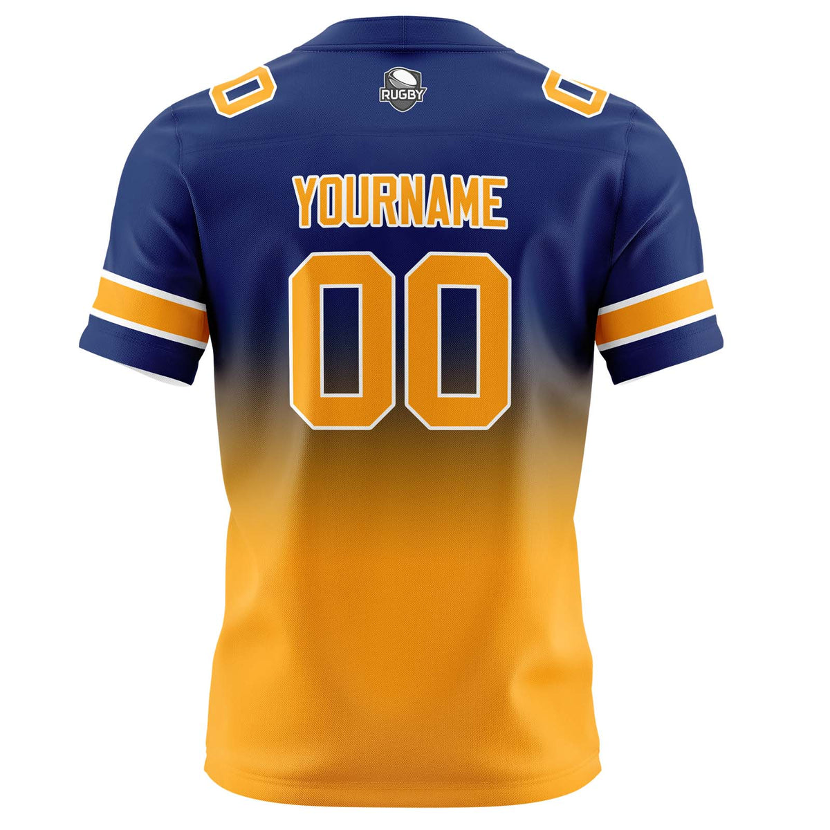 Benutzerdefinierte Gradient Fußball Trikots Personalisierte Name Nummer Logo Marine &Orange
