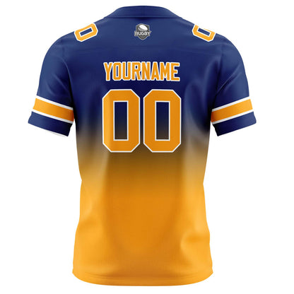 Benutzerdefinierte Gradient Fußball Trikots Personalisierte Name Nummer Logo Marine &Orange