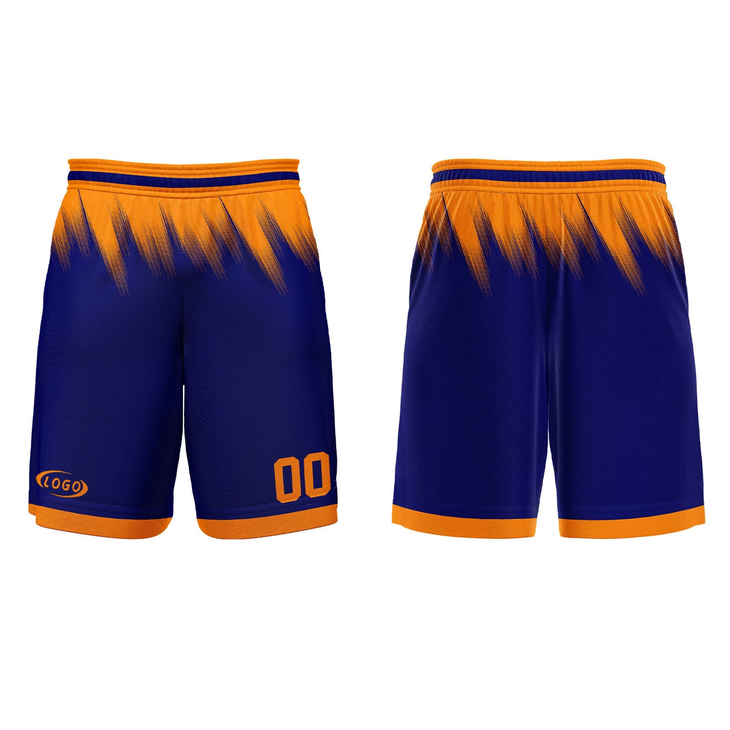 Benutzerdefinierter Blau Orange Basketball Jersey Uniform Anzug gedruckt Ihr Logo Name Nummer