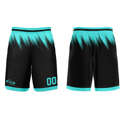 Benutzerdefinierter Schwarz Petrol Basketball Jersey Uniform Anzug gedruckt Ihr Logo Name Nummer