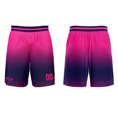 Benutzerdefinierter Blau Mary Rot Farbverlauf Basketball Jersey Uniform Anzug gedruckt Ihr Logo Name Nummer