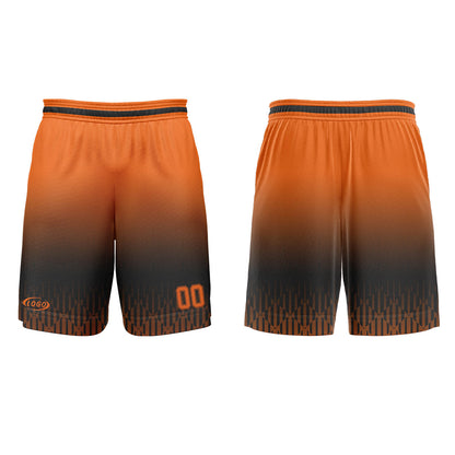 Benutzerdefinierter Grau Orange Farbverlauf Basketball Jersey Uniform Anzug gedruckt Ihr Logo Name Nummer