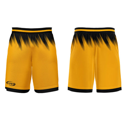 Benutzerdefinierter Gelb Schwarz Basketball Jersey Uniform Anzug gedruckt Ihr Logo Name Nummer