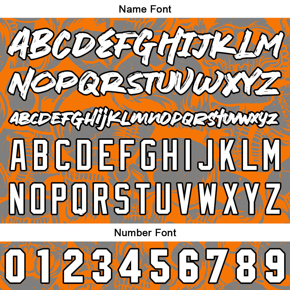 Benutzerdefinierte Baseball Jersey Personalisierte Baseball Shirt genäht und Druck Orange&Grau