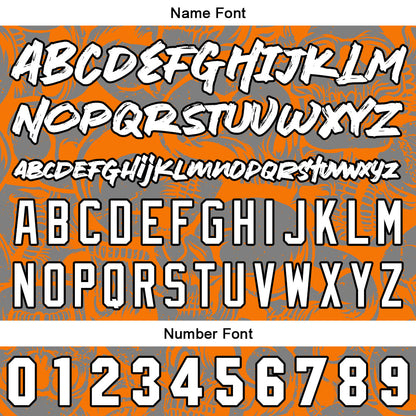 Benutzerdefinierte Baseball Jersey Personalisierte Baseball Shirt genäht und Druck Orange&Grau