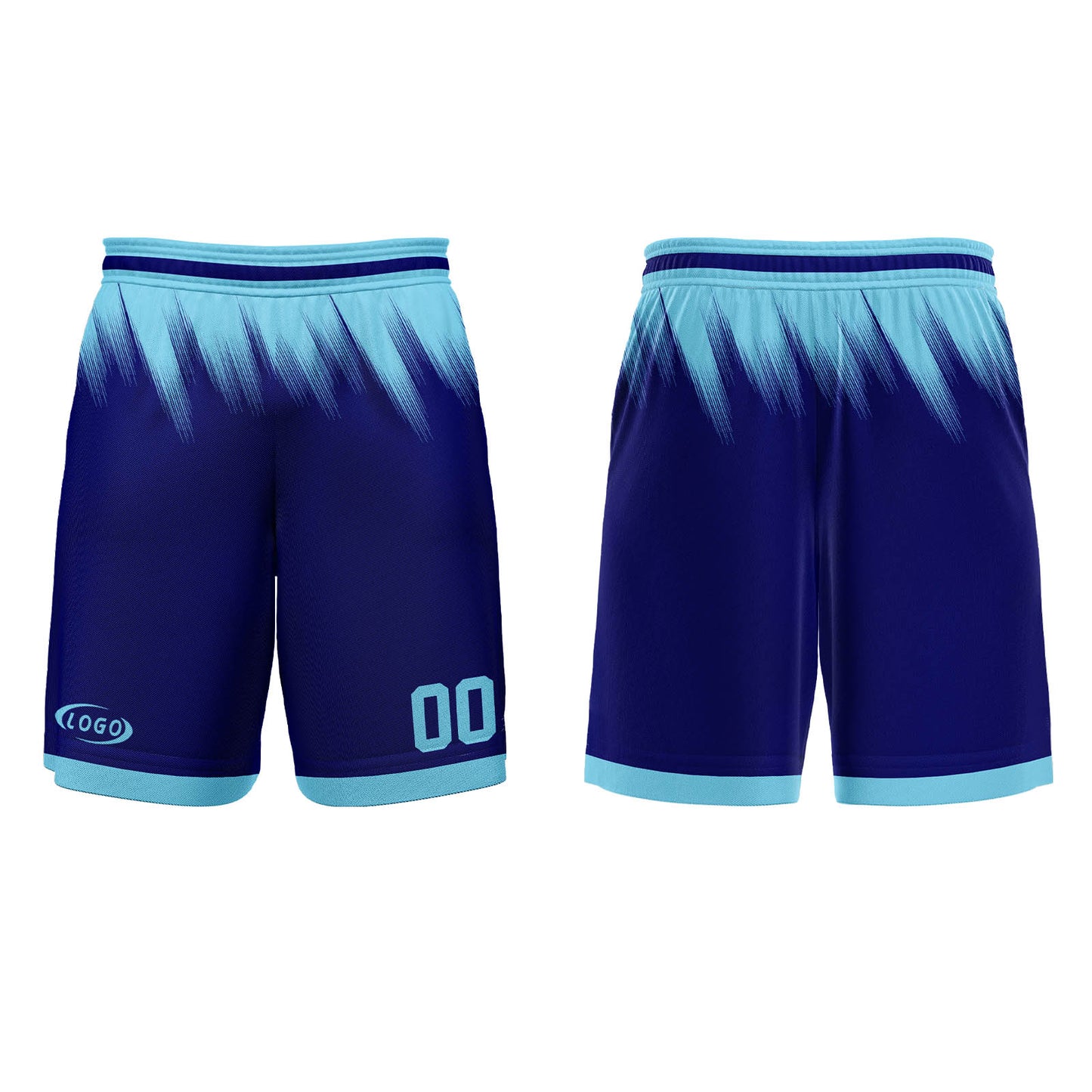 Benutzerdefinierter Blau Basketball Jersey Uniform Anzug gedruckt Ihr Logo Name Nummer