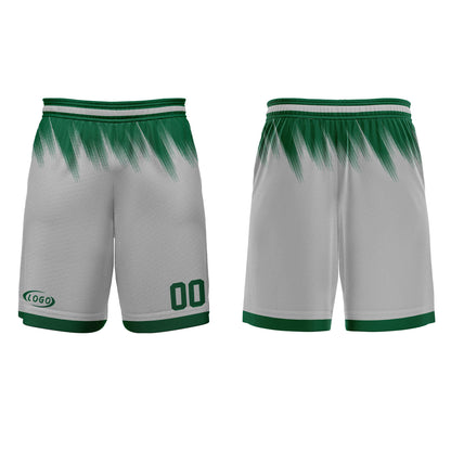 Benutzerdefinierter Grau Grün Basketball Jersey Uniform Anzug gedruckt Ihr Logo Name Nummer