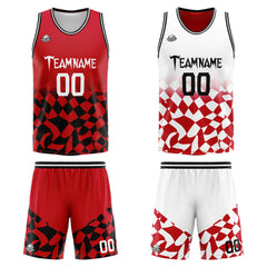 Benutzerdefinierte Reversible Basketball Jersey Personalisierte Print Name Nummer Logo Gitter-Lila&Pink