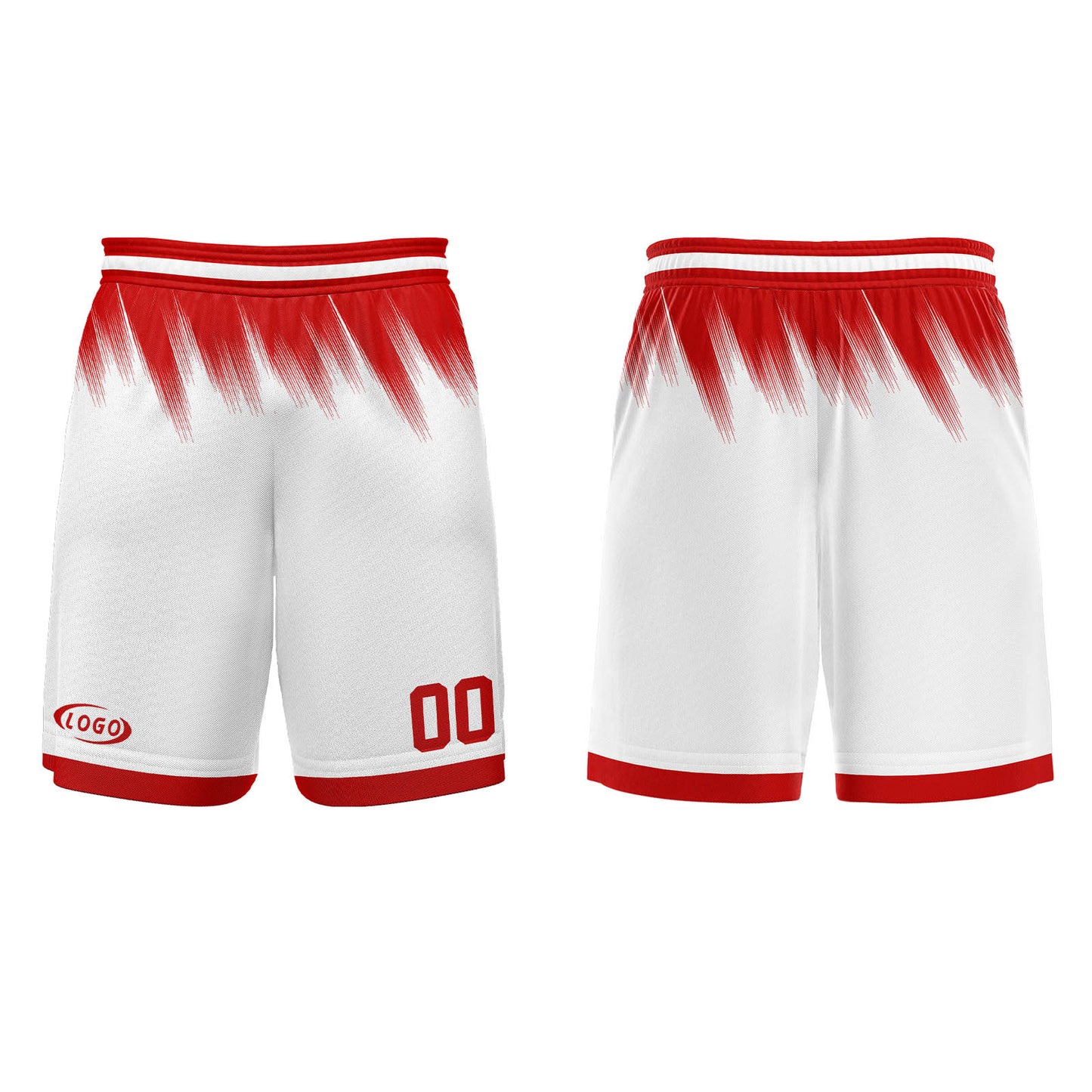 Benutzerdefinierter Weiß Rot Basketball Jersey Uniform Anzug gedruckt Ihr Logo Name Nummer