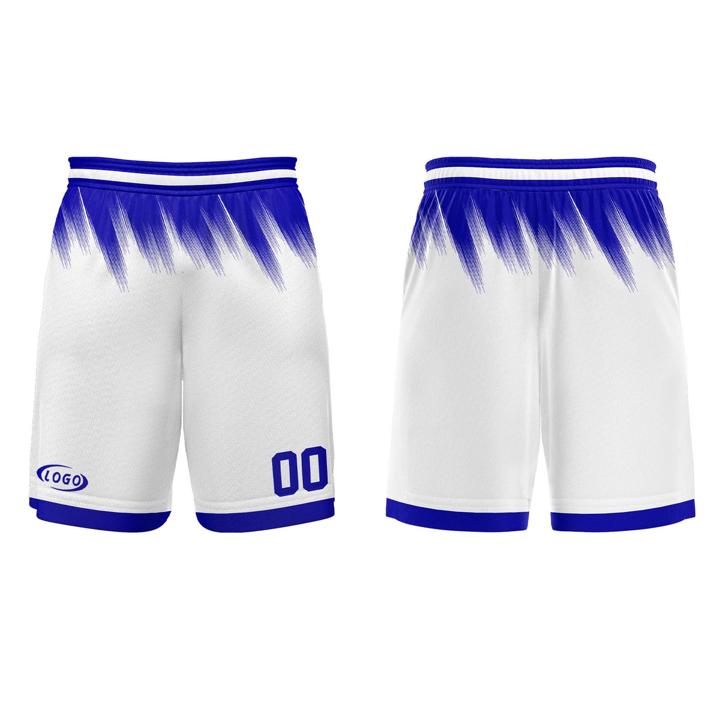Benutzerdefinierter Weiß Blau Basketball Jersey Uniform Anzug gedruckt Ihr Logo Name Nummer
