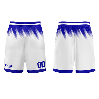 Benutzerdefinierter Weiß Blau Basketball Jersey Uniform Anzug gedruckt Ihr Logo Name Nummer