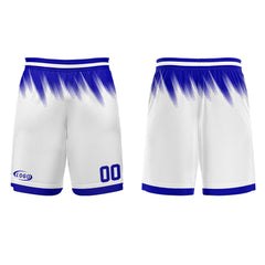 Benutzerdefinierter Weiß Blau Basketball Jersey Uniform Anzug gedruckt Ihr Logo Name Nummer
