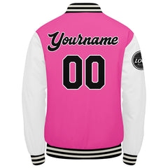 Benutzerdefinierte Verlauf Varsity-Jacke. Letterman-Jacke Pink