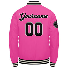 Benutzerdefinierte Verlauf Varsity-Jacke. Letterman-Jacke Pink