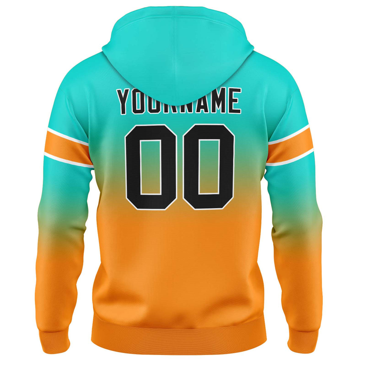 Benutzerdefinierter Verlauf Sweatshirt-Hoodie für Mann, Frau, Mädchen, Junge. Drucken Sie Ihr Logo, Ihren Namen und Ihre Nummer
