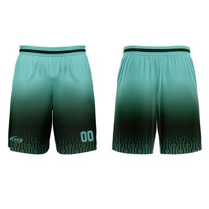 Benutzerdefinierter Olivgrün Blau Farbverlauf Basketball Jersey Uniform Anzug gedruckt Ihr Logo Name Nummer