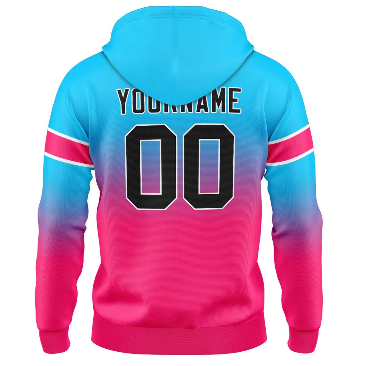 Benutzerdefinierter Verlauf Sweatshirt-Hoodie für Mann, Frau, Mädchen, Junge. Drucken Sie Ihr Logo, Ihren Namen und Ihre Nummer