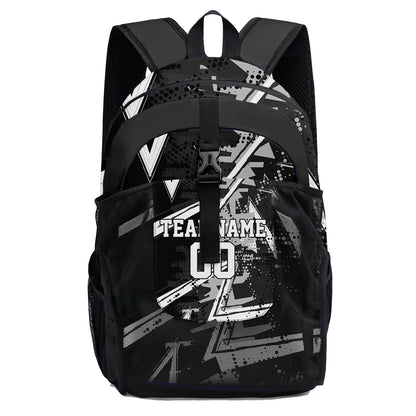 Anpassen Schwarz Weiß Sport Rucksäcke Mit Personalisiert Namen, Zahlen und Logos