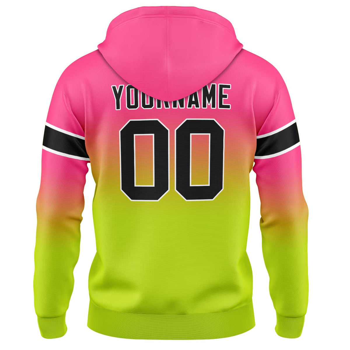 Benutzerdefinierter Verlauf Sweatshirt-Hoodie für Mann, Frau, Mädchen, Junge. Drucken Sie Ihr Logo, Ihren Namen und Ihre Nummer