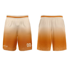 Benutzerdefinierter Orange Cremeweiß Farbverlauf Basketball Jersey Uniform Anzug gedruckt Ihr Logo Name Nummer