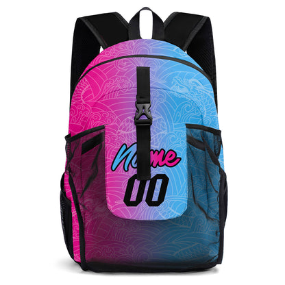 Anpassen Rosa Hellblau Sport Rucksäcke Mit Personalisiert Namen, Zahlen und Logos.