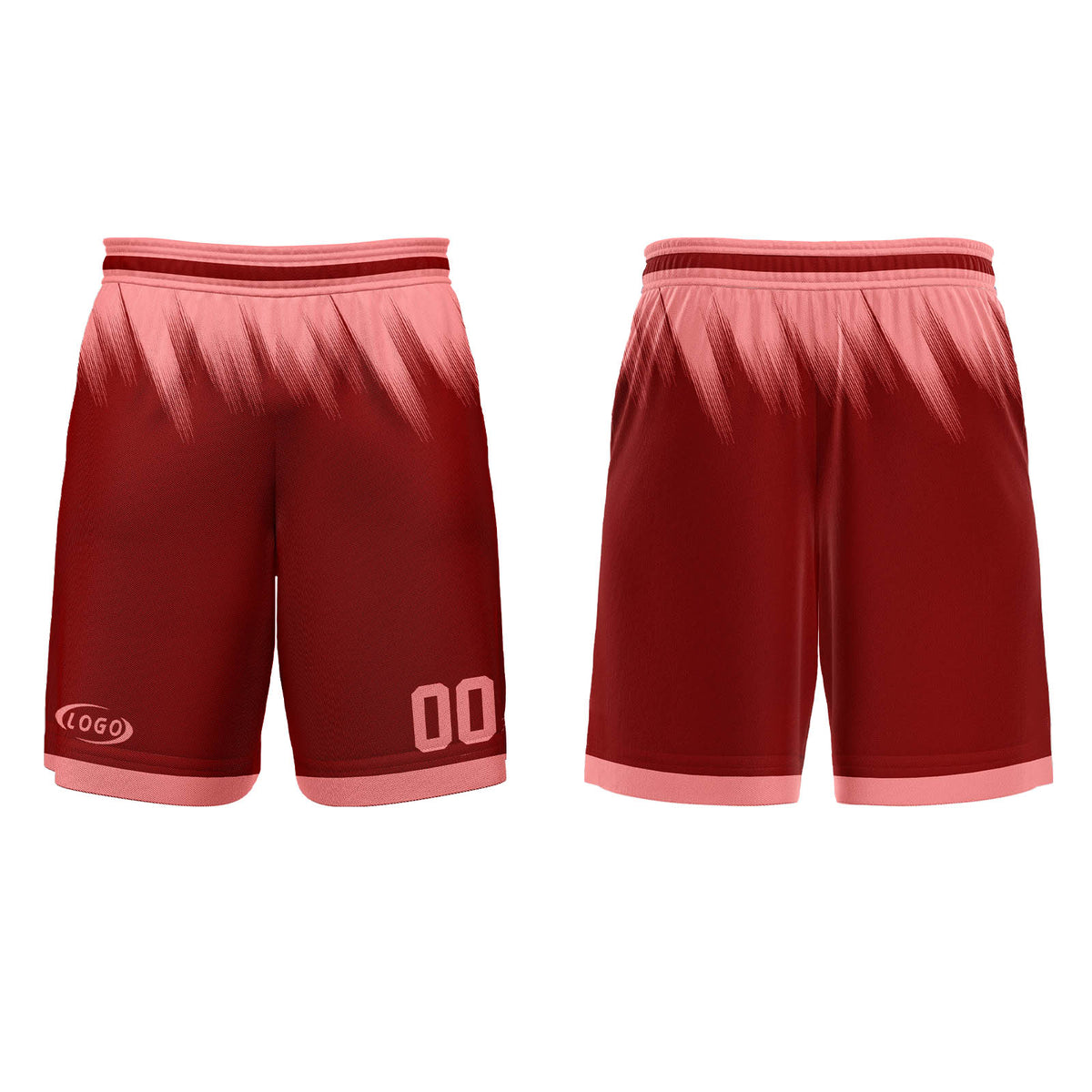 Benutzerdefinierter Rot Pink Basketball Jersey Uniform Anzug gedruckt Ihr Logo Name Nummer